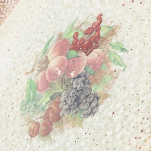 Monroe Salt Works Grapes, Cherries, Peachers and Plums Large Dinner Plate No2 - Picture 3 of 7